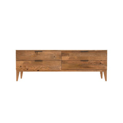 The Attic Hand Carved Mango Wood TV Unit White 69