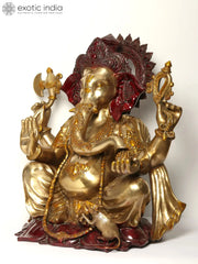 Indian Lord Ganesha Handmade Brass Statue