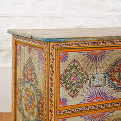 Pandora Hand Painted Indian Solid Wood Chest Of Drawer Dresser Multicolour