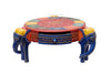 Indian Elephant Hand Painted Solid Wood Coffee Table C168