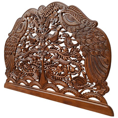 Hand Carved Peacock King Size Bed Headboard Bed Head H17