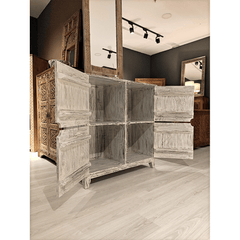 Indian Hand Carved Solid Hard Wood Cabinet D18