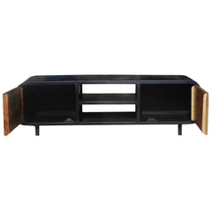 Miller Industrial Reclaimed Wood And Iron Media Tv Cabinet