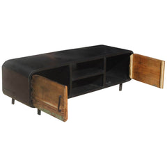 Miller Industrial Reclaimed Wood And Iron Media Tv Cabinet