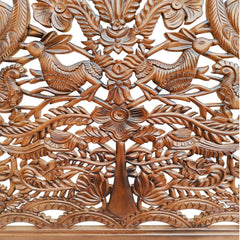 Hand Carved Peacock King Size Bed Headboard Bed Head H17