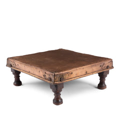 Indian Brass Plated Solid Wood Bajot Coffee Table C55