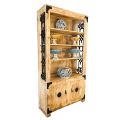 Metal Factory Industrial Indian Solid Wood & Metal Bookshelf B19