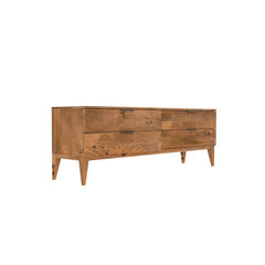The Attic Hand Carved Mango Wood TV Unit White 69