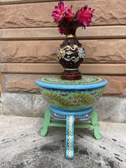 Indian Hand Painted Solid Wood Coffee Table C164