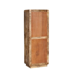 X - Design Indian Reclaimed Wood Single Door Storage Display Cabinet Natural