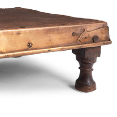 Indian Brass Plated Solid Wood Bajot Coffee Table C55