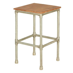 Miller Industrial Solid Wood Square End Table