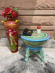 Indian Hand Painted Solid Wood Coffee Table C164