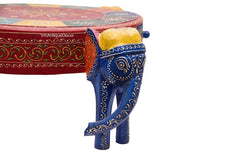 Indian Elephant Hand Painted Solid Wood Coffee Table C168