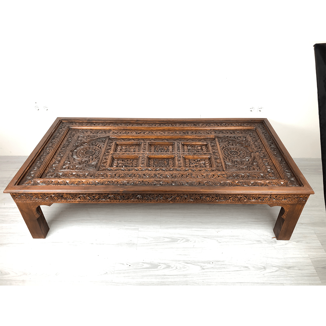 Indian Hand Carved Solid Wood Coffee Table C37