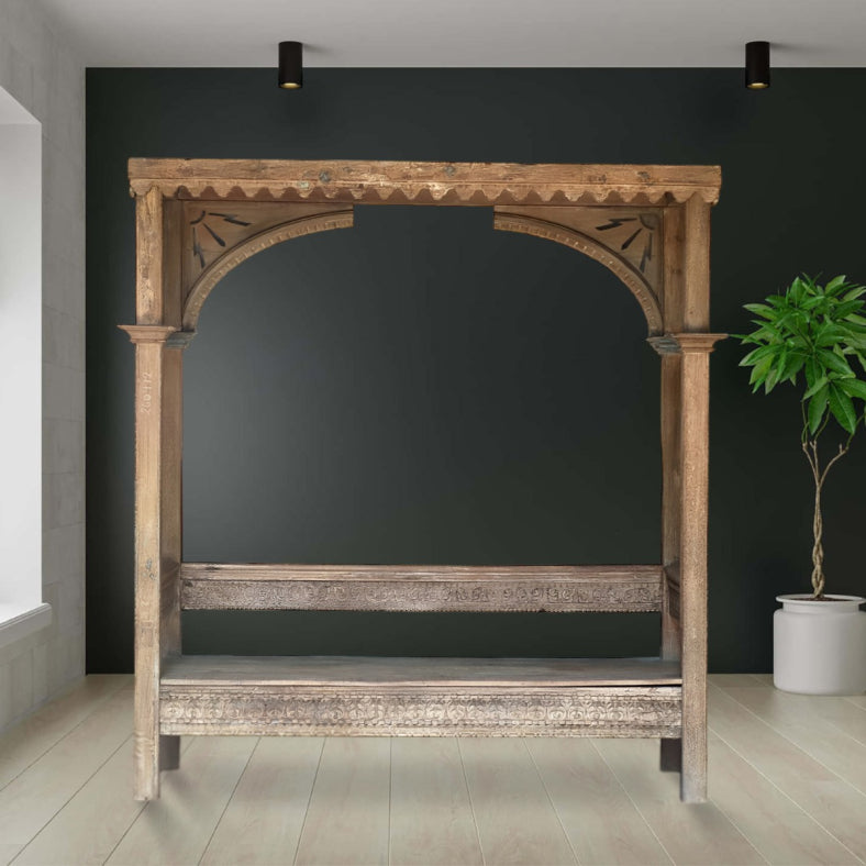 Indian Hand Carved Solid Wood Daybed D5
