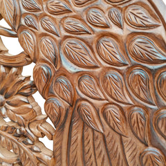 Hand Carved Peacock King Size Bed Headboard Bed Head H17