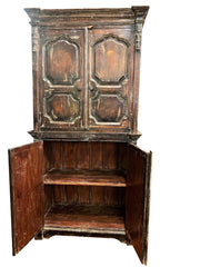 Hand Carved Solid Wooden Antique Door Cabinet Cupboard Wardrobe D141