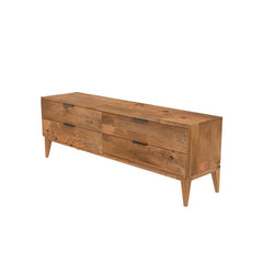 The Attic Hand Carved Mango Wood TV Unit White 69
