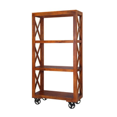 Boulder 3 Shelf Industrial Rolling Bookcase