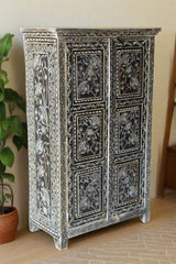 Avani Indian Hand Painted Solid Wood Cabinet Wardrobe MulticolorD68