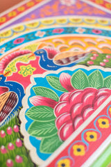 Avani Hand Painted Peacock Solid Wood Side Table 33