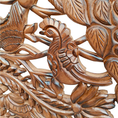 Hand Carved Peacock King Size Bed Headboard Bed Head H17