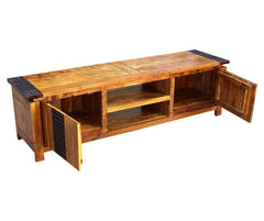 MADE TO ORDER Indian Lyon Wooden TV Unit Natural 1.8m