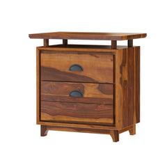 Hondah Rustic Solid Wood 2 Drawer File Cabinet