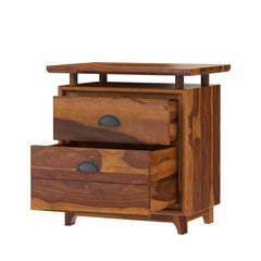 Hondah Rustic Solid Wood 2 Drawer File Cabinet