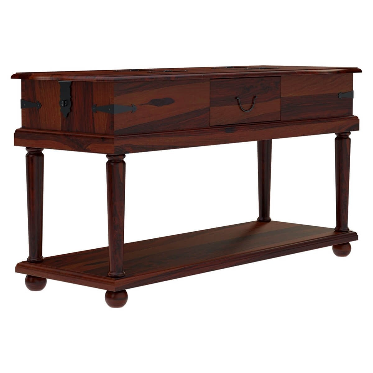 Kokanee Rustic Solid Wood 2 Tier Entryway Console Hall Table