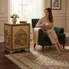 Indian Hand Painted Solid Wood Bedsides Table B6
