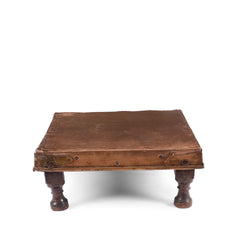 Indian Brass Plated Solid Wood Bajot Coffee Table C55