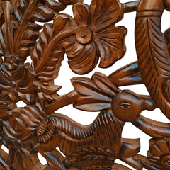 Hand Carved Peacock King Size Bed Headboard Bed Head H17