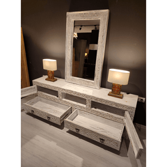 Indian Hand Carved Solid Wooden TV Unit 15