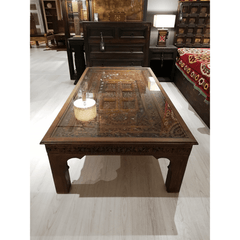 Indian Hand Carved Solid Wood Coffee Table C37