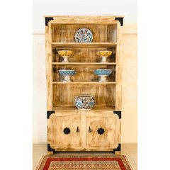 Metal Factory Industrial Indian Solid Wood & Metal Bookshelf B19