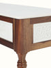 Indian Hand Carved Marble & Sheesham Wood Console Hall Table 24