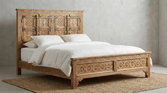 Hand Carved Mango Wood Bed Frame 189