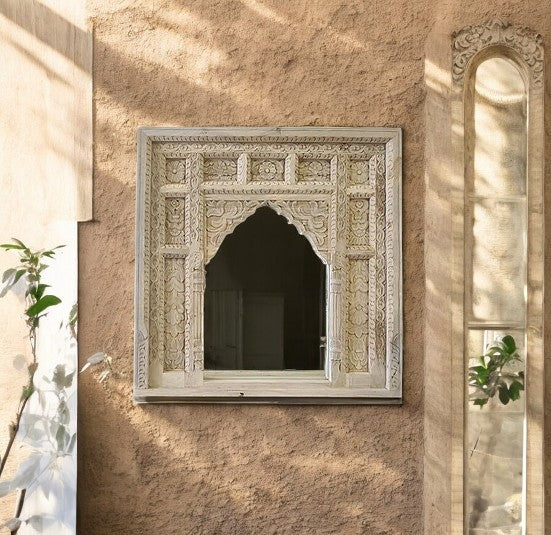 Mehrab Hand Carved Solid Wooden Mirror Frame 39