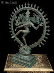 Indian Lord Nataraja Shiva Brass Statue