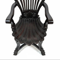 Indian Vintage Hand Carved Solid Wood Chair 26