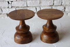 Indian Hand Carved Reclaimed Wood Side Table 08