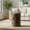 Indian Hand Carved Man Face Solid Wood Coffee Table C137