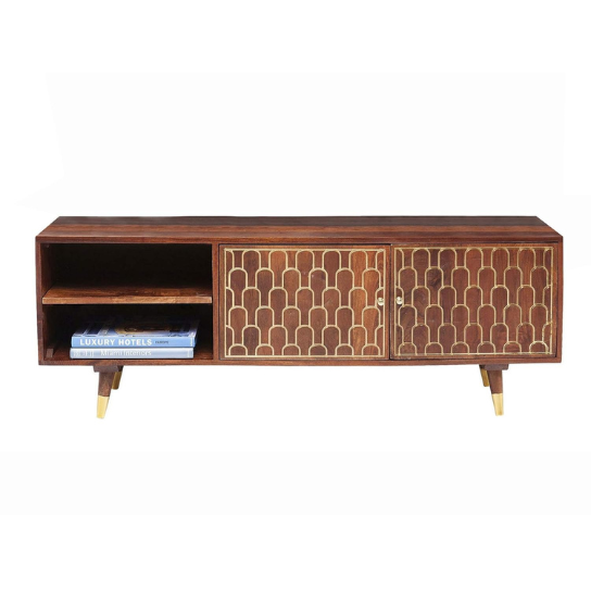 The Attic Antony TV Unit Cabinet Honey