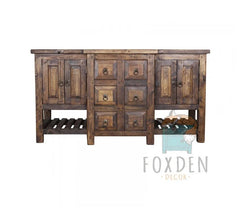 Indian Reclaimed Hand Carved Reclaimed Wood Bathroom Vanity D117