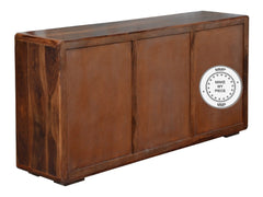 Indian Solid Wood Buffet Sideboard With Drawers Chocolate Brown