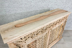 Handmade Indian Furniture Solid Hard Wood Jali Carvings Sideboard