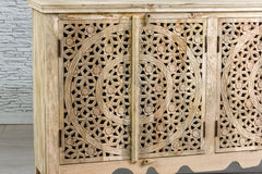 Handmade Indian Furniture Solid Hard Wood Jali Carvings Sideboard