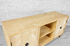 Handmade Indian Furniture Solid Hard Wood TV Unit 130 × 41 × 65 cm